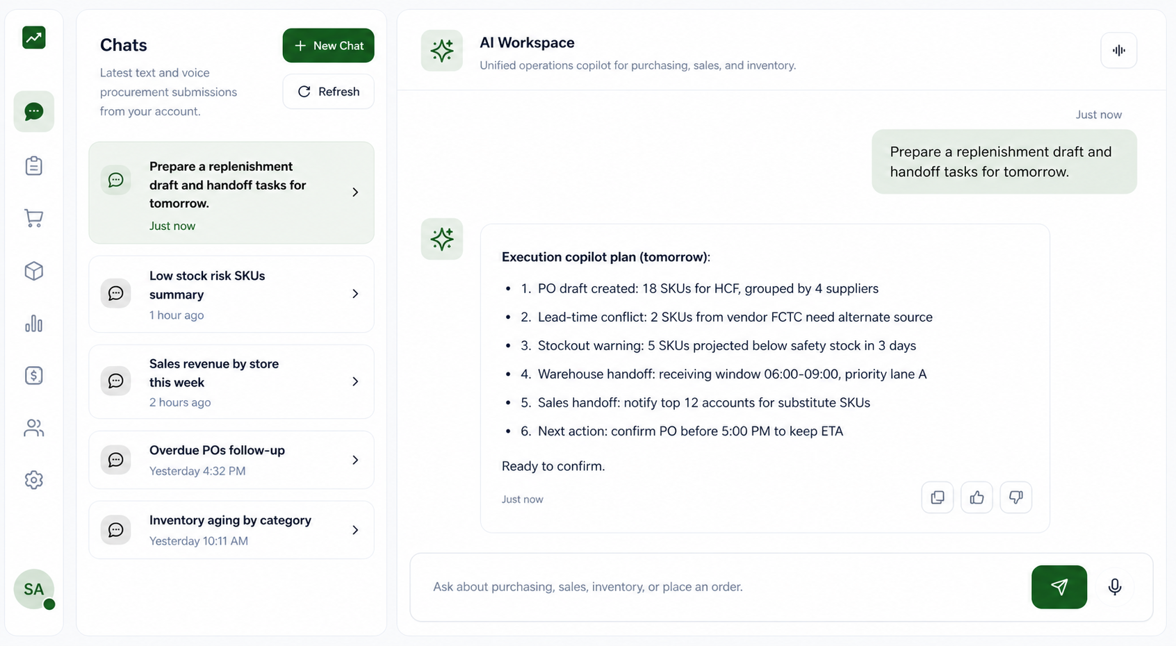 AI copilot and operator support preview